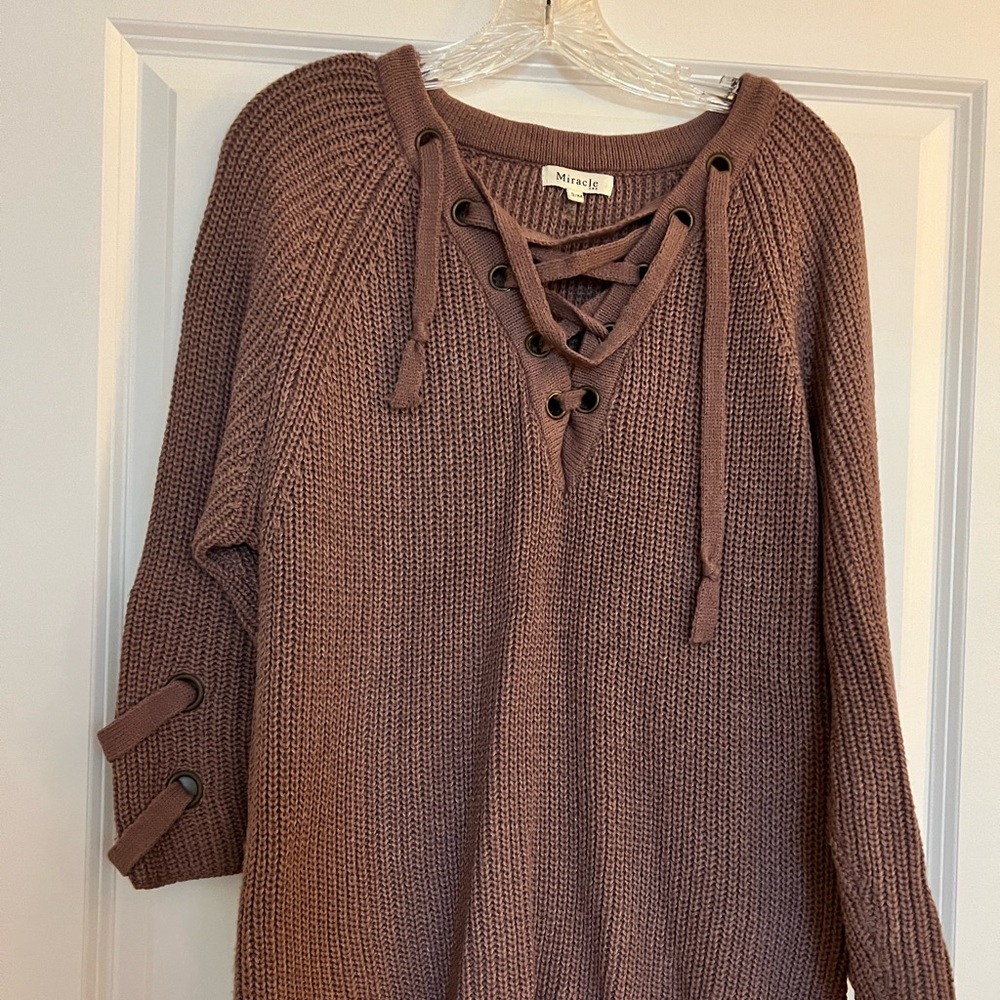 Oversized dusty purple sweater